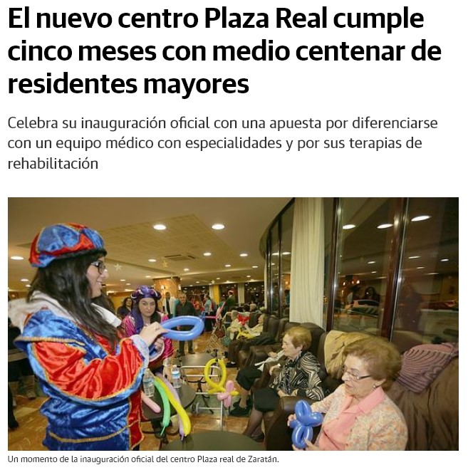 El nuevo centro Plaza Real cumple cinco meses con medio centenar de residentes mayores
